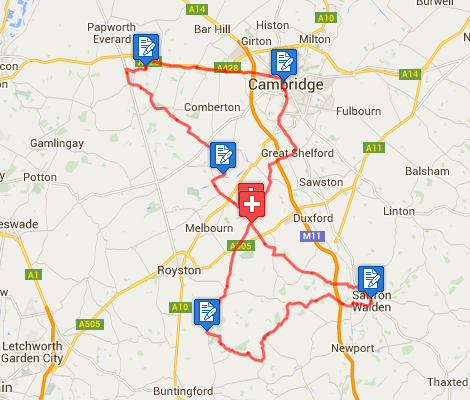 Map of the route